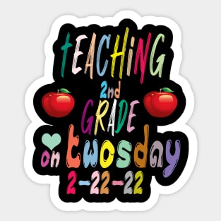 Twosday 2022, Teaching 2nd Grade On Twosday 2-22-22 Sticker